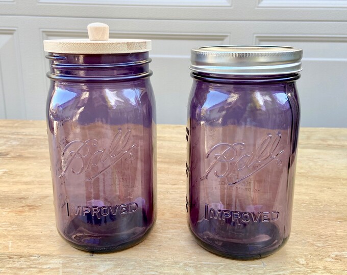 Purple QUART Ball Heritage Mason Jar 32 Ounce Size Wide Mouth Quart
