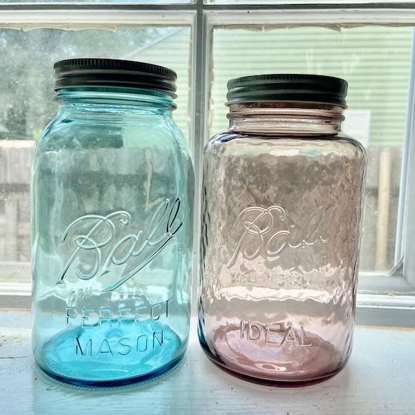 Pale Pink Mason Jar Etsy