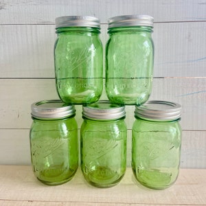 GREEN Ball Heritage Mason Jar - Pint Size 100th Anniversary Vintage, NEW