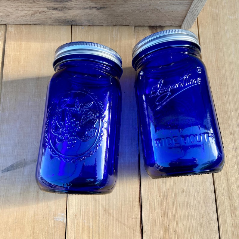 Cobalt Blue Mason Jars