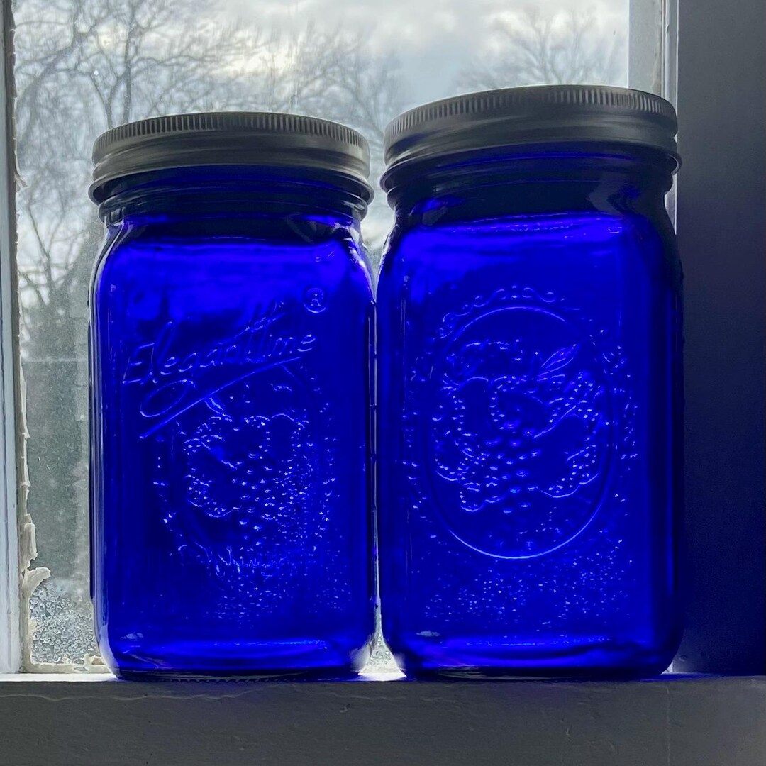 Cobalt Blue Mason Jars