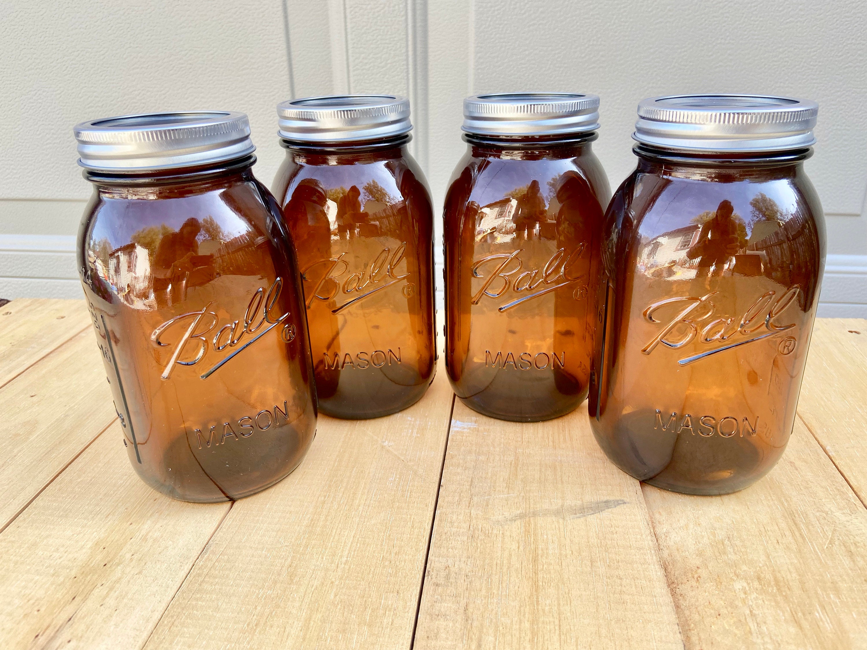 Decorative Glass Mason Jar with Metal Lid Large Mason Jars Wide Mouth,  47.5/61