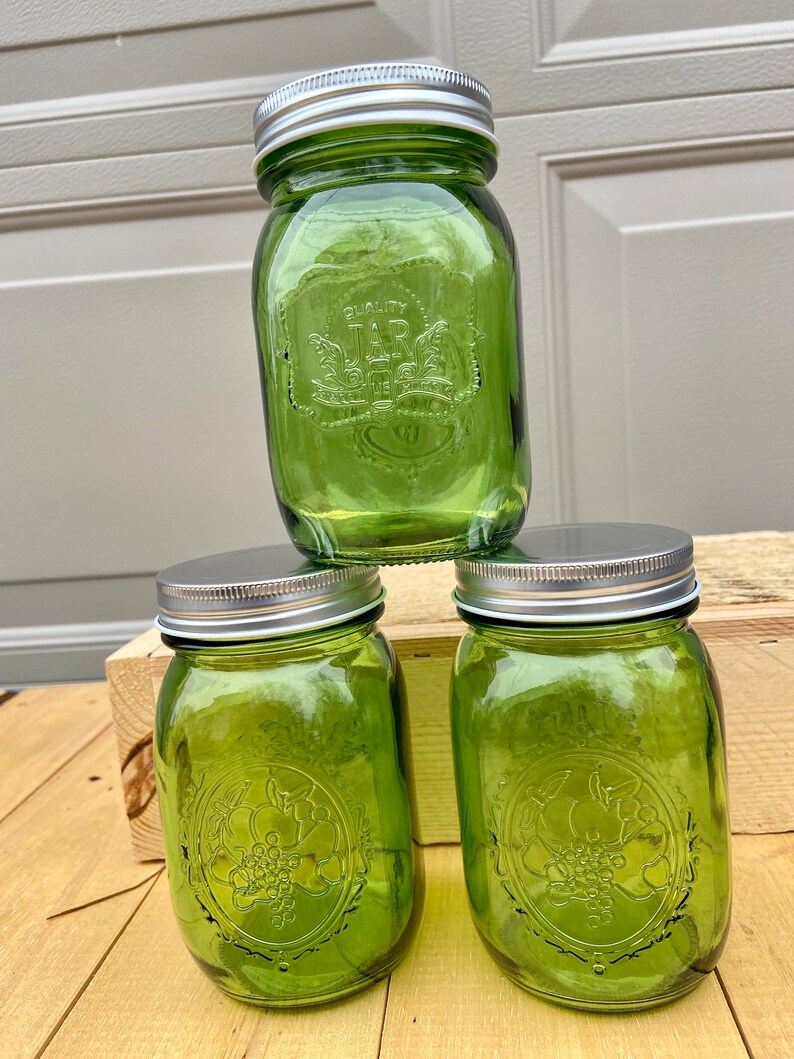 Pick Your Color Clear Colored Mason Jars Pint Size Purple Etsy