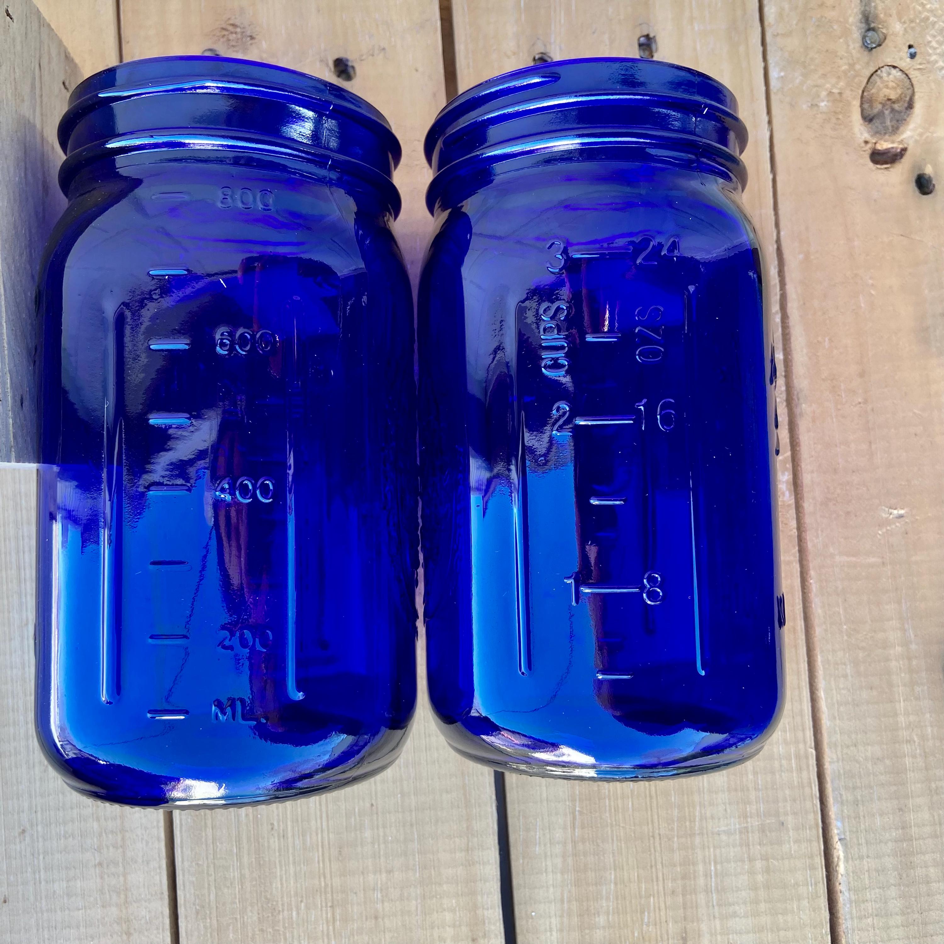 Cobalt Blue Mason Jars