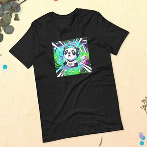 Camiseta Neon Beats Panda para hombre y mujer