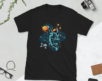 Astronaut Dunking Planet T-Shirt: Space Graphic Tee