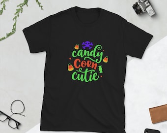 Candy corn Halloween T-shirt voor mannen en vrouwen