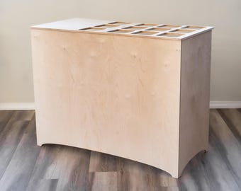 Compact Foldable Charcuterie Cart – Customizable Wooden Serving Table for Events & Catering