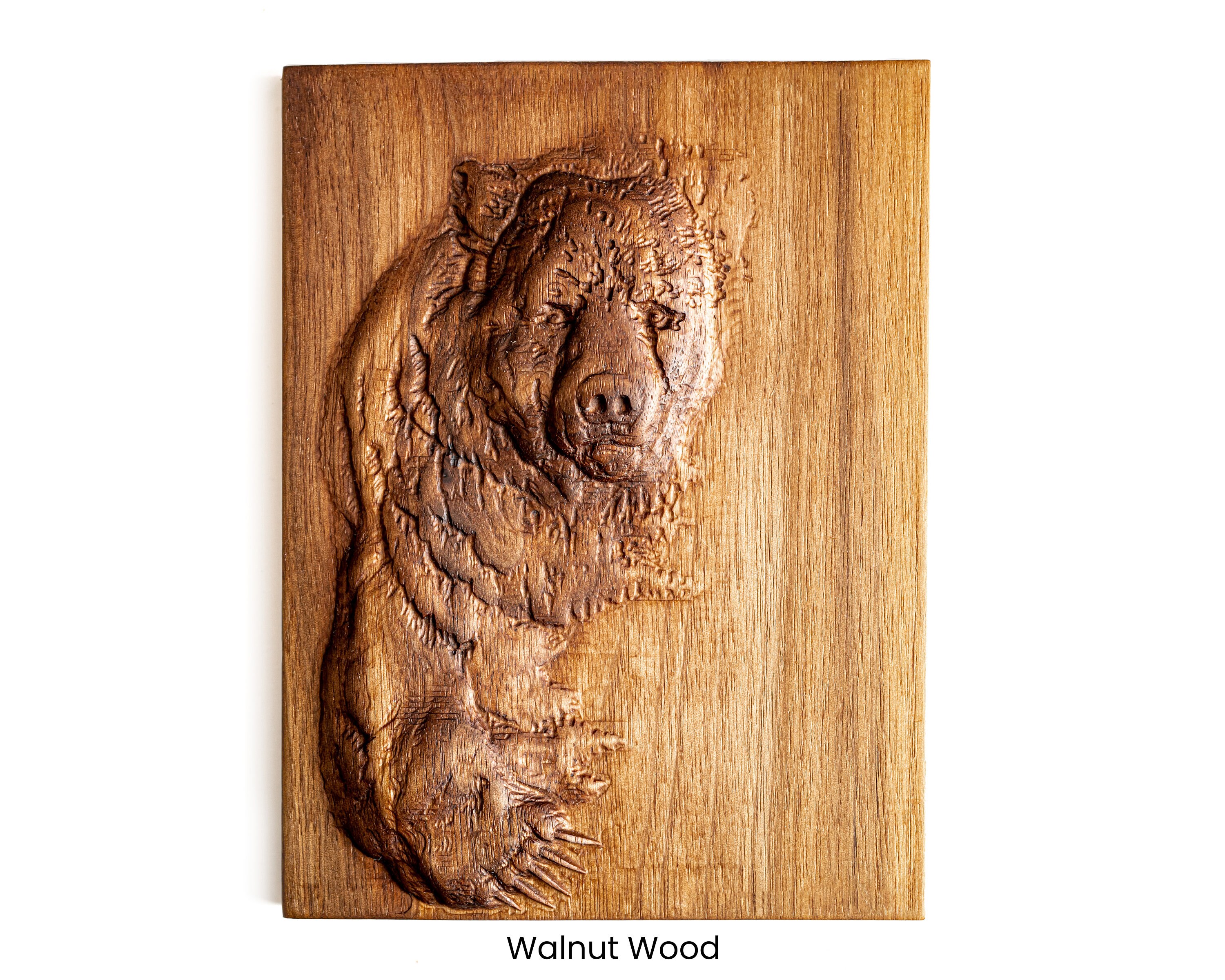 Rustic Wooden Bear Wall Art With 3D Effect Handcrafted Etsy