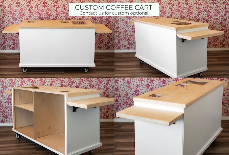 custom coffee cart, coffee bar
