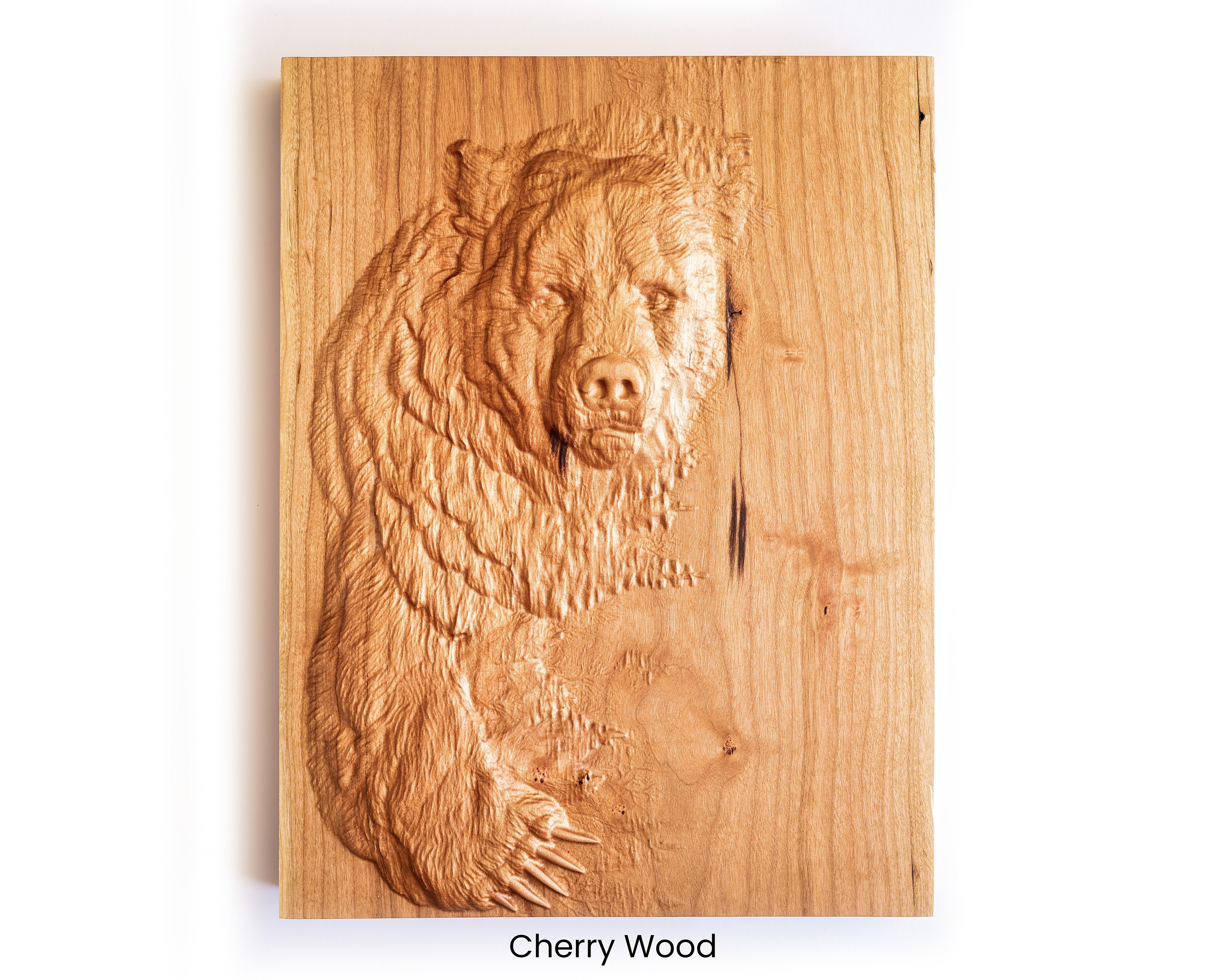 Rustic Wooden Bear Wall Art With 3D Effect Handcrafted Etsy