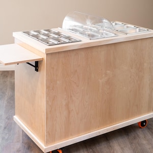 Foldable Wooden Charcuterie Cart - Unfinished - Customizable Add-Ons Available!