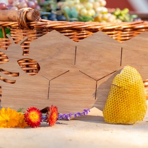 Oak Wood Bee-Shaped Charcuterie Board