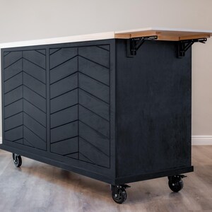 Foldable Wooden Charcuterie Cart - Unfinished or Painted - Customizable Add-Ons Available! Bild 10