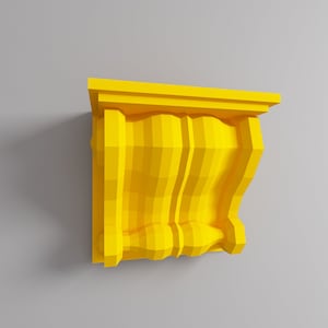 Architectural Bracket, Low Poly Paper Craft 3d model, PDF DIY Template, Polygonal Sculpture, Wall Decor, Interior Design Detail, Handmade