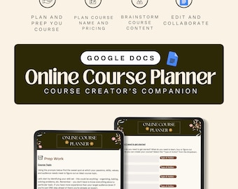Google docs fillable course planner, course creation kit, coaching templates, Editable workbook, course outline, Launch planner, HIM011
