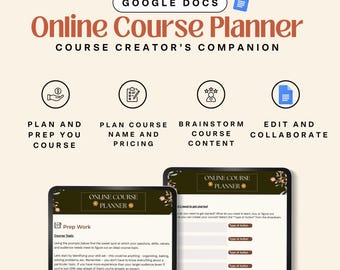 Google docs fillable course planner , Custom google docs for course creators, Editable workbook, Launch planner, course creation kit, HIM011