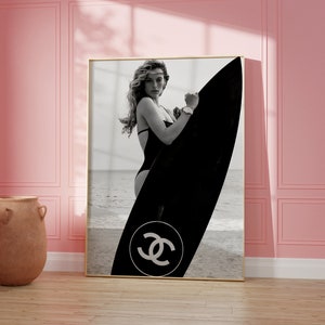 Pink Nordic Poster Beach Surfboard Car Boat Palm Leaf Venice Canal Wall Art  Print Canvas Painting Decor Pictures For Living Room