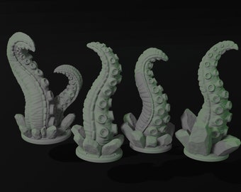 Cephalopod Tentacles - 32mm Scale Miniature for Lovecraft/Horror themed Table Top RPGs (Call Of Cthulu, D&D) | Adaevy Creations