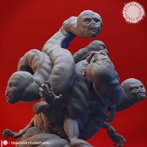 Falsk Hydra - 32 mm/54 mm skala miniatyr för bordsrollspel (D&D, DnD, Pathfinder, Frostgrave) | Yasashii Kyojin Studio