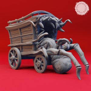 Mimic Wagon - 32mm/54mm Scale Miniature for Table Top RPGs and Wargaming ( D&D, DnD, Pathfinder, Frostgrave) | Yasashii Kyojin Studio