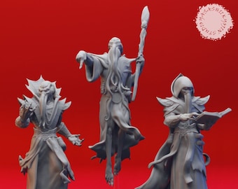Mind Flayer - 32mm/54mm Scale Miniature for Table Top RPGs ( D&D, DnD, Pathfinder, Frostgrave) | Yasashii Kyojin Studio