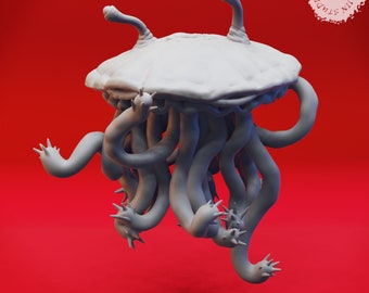 Flumph - Miniatura a escala de 32 mm/54 mm para juegos de rol de mesa y juegos de guerra (D&D, DnD, Pathfinder, Frostgrave) / Yasashii Kyojin Studio