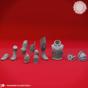 Rüstungsteile Bundle - 32mm/54mm Scale Scatter Terrain für Table Top RPGs ( D&D, DnD, Frostgrave, ) | Yasashii Kyojin Studio