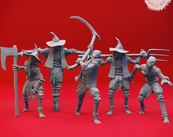 Scarecrow - 32mm/54mm Scale Miniature for Table Top RPGs ( D&D, DnD, Pathfinder, Frostgrave) | Yasashii Kyojin Studio