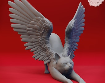 Tressym - 32mm/54mm Scale Miniature for Table Top RPGs ( D&D, DnD, Pathfinder, Frostgrave) | Yasashii Kyojin Studio