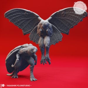 Moth Man - Miniatura in scala 32 mm/54 mm per giochi di ruolo da tavolo (D&D, DnD, Pathfinder, Frostgrave) / Yasashii Kyojin Studio