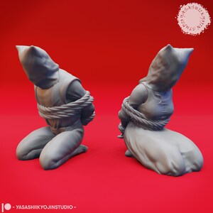 Gisslan - NPC-miniatyrer i skala 32 mm/54 mm för bordsrollspel (D&D, DnD, Pathfinder, Frostgrave) | Yasashii Kyojin Studio