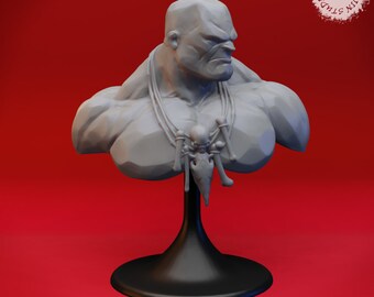 Stone Giant Bust - For display purposes and hobby/painting enthusiasts ( D&D, DnD, Pathfinder, Frostgrave) | Yasashii Kyojin Studio
