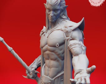 Graz'zt, Demon Prince - 32mm/54mm Scale Miniature for Table Top RPGs and Wargaming ( D&D, DnD, Pathfinder) | Yasashii Kyojin Studio