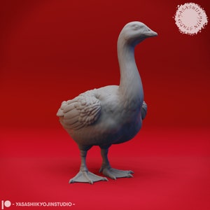 Goose Hydra 32mm/54mm Scale Miniature for Table Top RPGs D&D, DnD, Pathfinder, Frostgrave, Yasashii Kyojin Studio One Head
