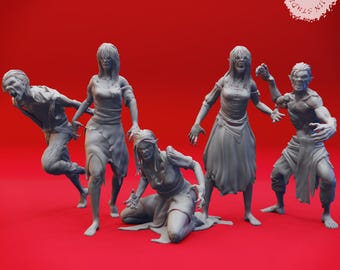 Vampire Spawn - 32mm/54mm Scale Miniature for Table Top RPGs ( D&D, DnD, Pathfinder, Frostgrave) | Yasashii Kyojin Studio