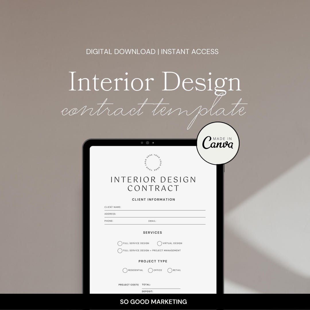 Interior Design Project Contract, Simple Work Contract, Interior Design ...