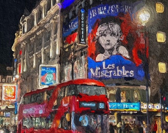 Les Miserables Print, West End, Theatre, Musical, Photo, London