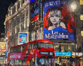 Les Miserables, Musical, Canvas Print, Print, West End, Theatre, Photo, London