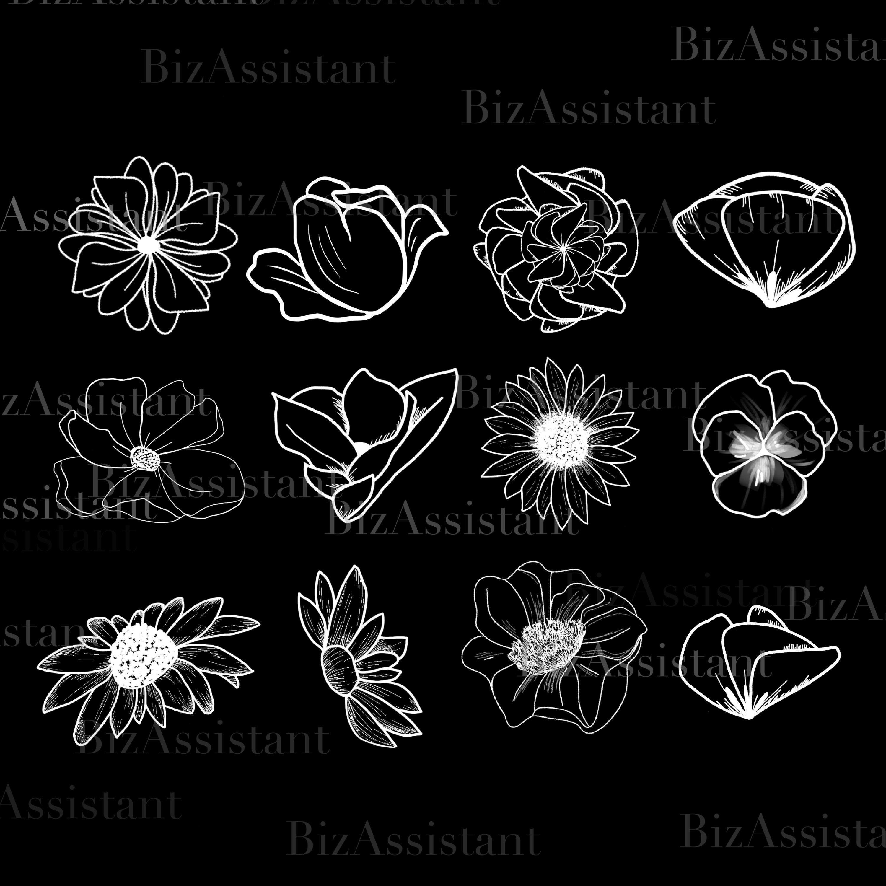 200+ Floral Stamp Brushes | Floral Procreate Stamps | Botanical ...