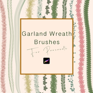30 Garland Wreath brushes | Wreath Brushes for Procreate