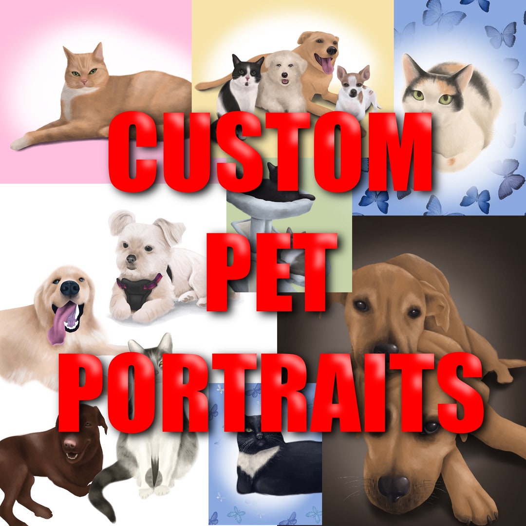 Custom Pet Portraits Etsy