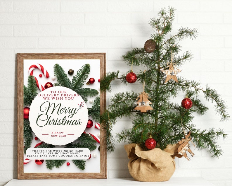 Delivery Driver Snack Sign Digital Download | Thank You Delivery Drivers | Take A Snack Sign | Amazon, FedEx, UPS, USPS Thank You Sign | image 2