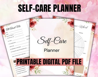 Self-Care Planner Self-Love Planner Personal Growth  Positive Mindset Motivational   Wellness Undated Floral  Planner Printable Planner