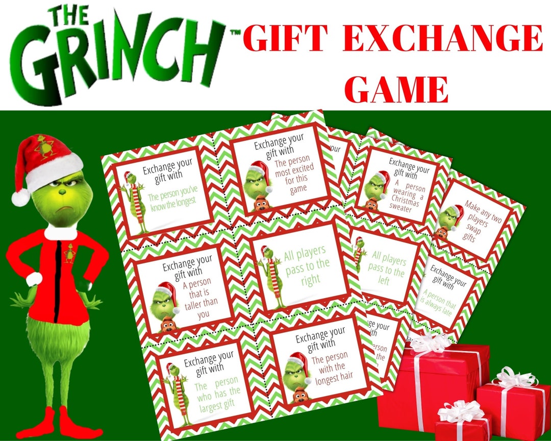 Grinch Gift Exchange Game – Sunshine And Rainy Days