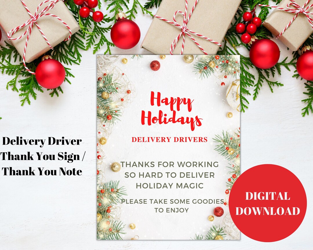 Delivery Driver Snack Sign | Thank You Delivery Drivers | Take A Snack ...