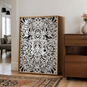 Scorpio Zodiac Folk Art Print: Astrology Wall Decor (Digital Download)