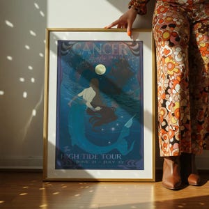Zodiac Band Poster - Cancer Edition | Astrology Concert Art Print | Digital Download