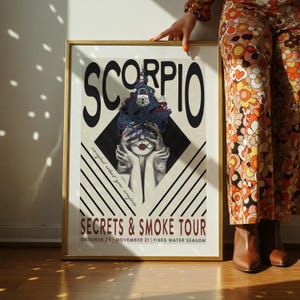 Zodiac Band Poster - Scorpio Edition | Astrology Concert Art Print | Digital Download