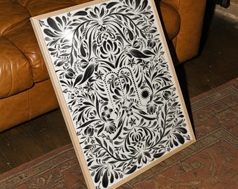 Scorpio Folk Art Print | Light Edition | Starwild | Zodiac | Watercolor | Minimalist | Astrological Poster | Digital Download